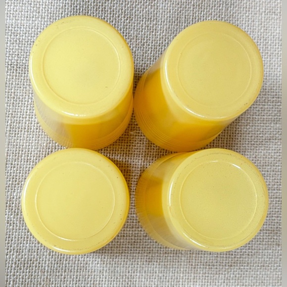 Vintage Sunshine Yellow Ridged Juice Glass Set Of Four Retro  Vintage Sunshine Yellow Ridged Juice Glass Set Of Four Retro 60s Kitchen MCM